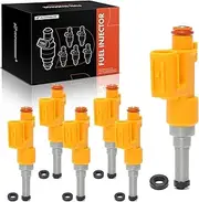 A-Premium Set of 6 Fuel Injectors Compatible with Toyota Camry 2018-2019/2022, Tacoma 2016-2019/2022, Highlander 2017-2019/2022, Sienna 2017-2020, Avalon 2019/2021-2022 & Lexus ES350 2021-2022, RX350