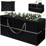 Outdoor Cushion Storage Bag, 62×22×30 Inch Outdoor Cushion Bag, 600D Oxford Furniture Storage Bag with Handle, Garden Outdoor Christmas Tree Furniture Waterproof Bag for Patio Furniture