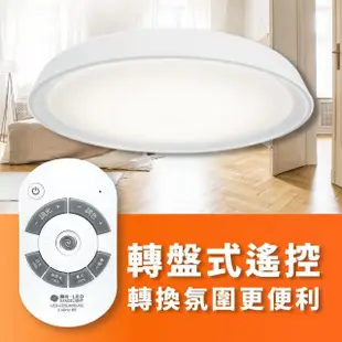 【DanceLight 舞光】LED 30W 銀河遙控吸頂燈 可調光調色(適用2~4坪 時尚白 珊瑚橘 太空灰 香檳金)