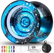 MAGICYOYO Unresponsive Yoyo N11 Plus, Professional Yoyo Alloy Aluminum Yoyo with Bag, Glove, 5 Yoyo Strings