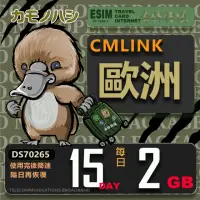 在飛比找momo購物網優惠-【鴨嘴獸 旅遊網卡】CMLink 歐洲15日2GB 輕量型 