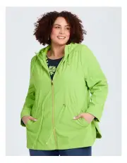 [Taking Shape] Shower Resistant Hooded Jacket in Kiwi Green