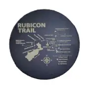 12" Rubicon Trail Slate Round Natural Stone Tray for decor or Charcuterie Tahoe