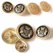10Pcs Metal Buttons Round Sewing Button for Jacket Coat Suits Sweaters Craft DIY