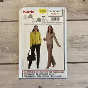Burda 7764 Sewing Pattern Jacket Lined Long Sleeve Semi Fitted Miss 8-20 UNCUT