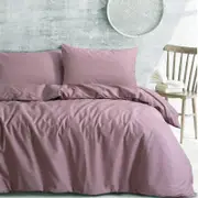 Amsons Dusky Pink Queen Quilt Cover Set