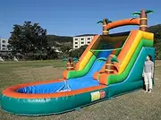 21FT(L) Commercial Grade Water Slide for Kids Adults, (Heavy Duty Full PVC) (Big Airtight Splash Water Pool), 1100w Blower, Inflatable Waterslide for Backyard, Outdoor Park, 21x9x12ft