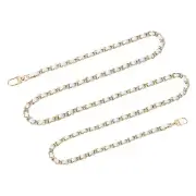 55" Purse Chain Strap with Buckles for Shoulder and Cross Body (Silver + Gold)