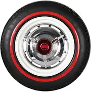 PORTAWALL 16" Black Red Wall Tires Insert Rims Side Wall 4 pcs. / Port a wall Rims Sidewall Rubber Ring Set/Universal Car Exterior Accessories…