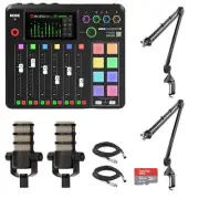 Rode RODECaster Pro 2 Bundle with 2x Podmics, PSA1, and XLRs