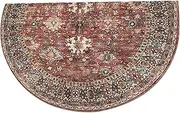 Hearth Rug, 20x32 Inch Soft Fireplace Rug, Water-Absorbent Half Round Door Mat, Washable Half Moon Non-Slip Foot Mat for Bathroom Kitchen Door Entry-