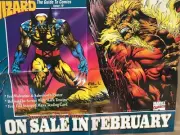 Wizard Magazine Issue 19 WOLVERINE SABRETOOTH Promo Poster 22"x17" 1993 NM Sears