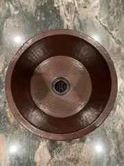 Native Trails CPS35 Copper Diego 12-1/2" Basin Undermount / Drop In Bar Sink