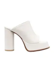 open-toe mule heels 39 White