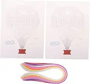 WEKAMOS 1 Set DIY Quilling Paper Set Colorful Paper Strips for Scrapbook Decoration Premium Quality Quilling Tools for Beginners Enthusiasts Lightweight Portable Crafting Supplies