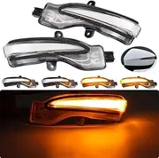 LED Dynamic Turn Signal Light Side Wing Rearview Mirror Indicator Sequential Mirror Indicator For Mazda CX-3 2016-2019 CX-4 CX-5 KE 2016 (Crystal White-Yellow)