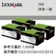 LEXMARK 四色一組 原廠碳粉匣 708C/708M/708Y/708K 適用 CS310n/CS310dn/CS410dn/CS510de