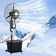 DYUNCZ 28"/32" Misting Fan, Spray Water Fan, 260W/380W Portable Misting Fan, Adjustable Height, for Commercial Industrial(650cm)