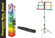 Xtreme MS109H Multi Coloured Music Stand - Fold up + Carry Bag