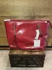 Red Michael Kors Purse, Jet Set Chain Leather Tote, Brand New