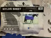 New Classic Equine Horse Blanket/nylon Sheet Cens Med 77-79