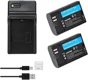 2PCs 3800mAh LP E6 LPE6 LP-E6 E6N Battery and USB-C LED C-Port Charger for Canon EOS 5DS R 5D Mark II 5D Mark III 6D 7D 70D 80D Camera