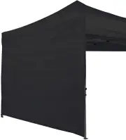 ABCCANOPY Instant Canopy SunWall 10x10 FT, 1 Pack Sidewall Only, Black