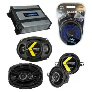 Fit Chrysler Cordoba 1975-1983 Speaker Upgrade Kicker DSC35 DSC693 HA-A400.4 Amp