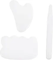 WOFASHPURET 1 Set 3pcs Massage Tool Jade Scraping Board for Face Body Relief Relaxation Portable Comfortable Massage Tools