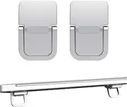 DIVSEA 2PCS Keyboard Riser Self-Adhesive Mini Portable Laptop Stand, Mini Invisible Laptop Stand, Zinc Alloy Stable for Most Keyboards, Silver
