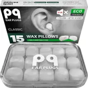 PQ Wax Ear Plugs for Sleeping, Swimming - 15 Soft Nois