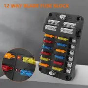 ?With 24 Free Fuses 12 Way Blade Fuse Block Holder Box For Automotive Marine Kit