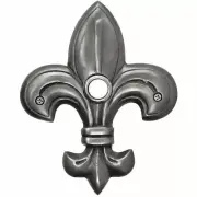 Decorative Doorbell Medium Fleur De Lis Lys Pewter Lighted Push Button Plate