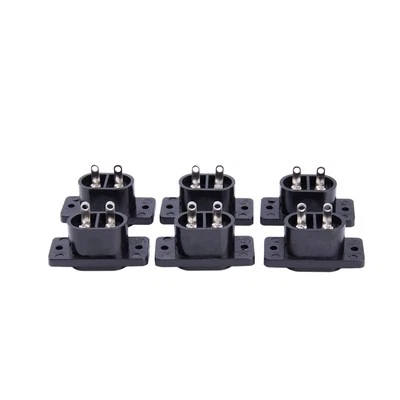 6 x AC 250V 2.5A IEC320 C7 Socket Solder Cup Pins Connector N8R23516
