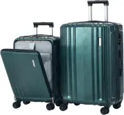 Luggage Set 2 Piece 20/24, 20 Inch Carry-On with Front Laptop Pocket & Expandabl