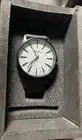 NIXON WATCH MEN Sentry BLACK Rare *Quartz Leather + HIGH QUALITY / A377-2614-00.
