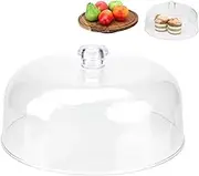 KVMORZE 11 Inch Clear Cake Dome Cover, Acrylic Round Cake Stand Cover, Pastry Display Cloche for Food Plastic, Cake Cover Lid for Cake Stand Cake Plate Display Serving Platter