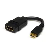 StarTech.com HDACFM5IN 13cm Mini HDMI to HDMI Adapter - 4K High Speed HDMI [HDACFM5IN]