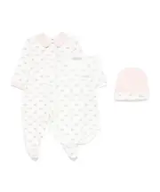 elephant-print babygrow set 912M,69M,36M White