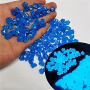 1200PCS Glow in The Dark Garden Pebbles, Christmas Glow in The Dark Rocks Outdoor, Luminous Pebbles Glow Stones for Landscape, Indoor/Outdoor Yard Décor (Color : Blue1)