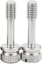 2/4/5/10PCS Slotted Captive Bolts Knurled Head M3 M4 M5 M6 M8 Male Screws Short Head Half Thread Anti-Drop Type Fasteners Stainless Steel(14mm,M3 (10pcs))