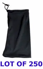Wholesale Lot 250 Black Micro Fiber Sunglasses Carrying Pouch Case Bag + cleaner