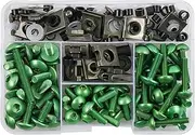 177pcs Motorcycle Screws Fairing Bolts Body Screws Nuts for Forza125 for Hornet 600 CB125R CBR600 500R(Green)