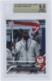 LeBron James Team USA 2024 Topps Now Olympic Games Makes History #4 BGS 9.5 Card