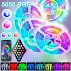 LED Strip Lights 100ft 50ft Music Sync Bluetooth 5050 RGB Room Light with Remote