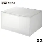 【MUJI 無印良品】PP衣裝盒/橫式/深型/2入