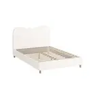 NNEED Bed Frame Double Size White Boucle Cloud Shape