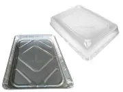 Handi-Foil Half 1/2 Size Sheet Cake Aluminum Foil Baking Pans w/Clear Dome Lids