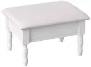 Frenchi Home Furnishing Footstool with Storage cover, White