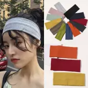 Women Headband Solid Wide Turban Knitted Cotton Hairband Girls Elastic Hairband☀
